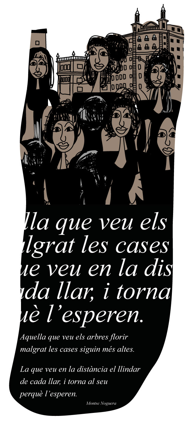 Women in the city, illustrated by Montse Noguera